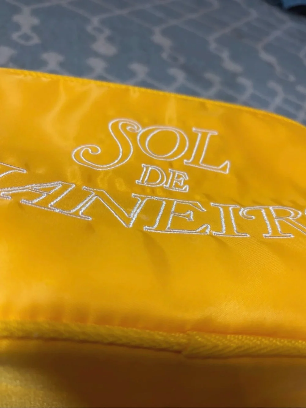 Sol de Janeiro Bright Orange Satin Cosmetic Pouch